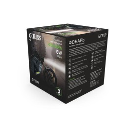 Фонарь налобный аккумуляторный GFL 6Вт 180лм IP42 аккум. Lead acid 800мА.ч GAUSS GF309