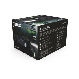 Фонарь налобный аккумуляторный GFL 5Вт 450лм IP44 аккум. Li-ion 2400мА.ч GAUSS GF407