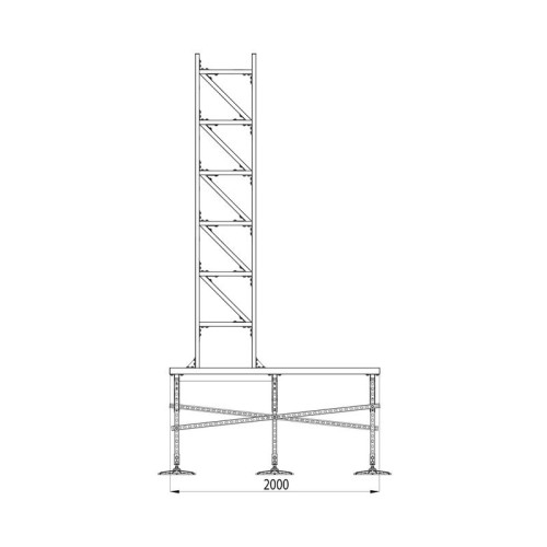 Конструкция опорная для базовой станции сотовой связи TECHNORAPTOR-FOOT 500х500х3000 KM-TR-F-CT-500-