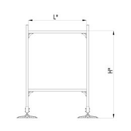 Конструкция опорная для горизонт. прямоугольн. воздуховодов и метал. лотков кабеленесущих систем TEC