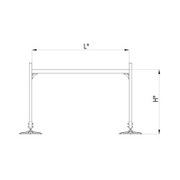 Конструкция опорная для горизонт. прямоугольн. воздуховодов и метал. лотков кабеленесущих систем TEC