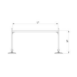 Конструкция опорная для горизонт. прямоугольн. воздуховодов и метал. лотков кабеленесущих систем TEC