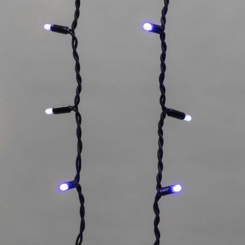 Гирлянда светодиодная "Айсикл" (бахрома) 4х0.6м 128LED син. 10Вт 230В IP67 провод каучук черн. Neon-