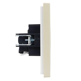 Розетка СП FORTE&PIANO FP414 16А с заземл. без защ. шторок безвинт. крепл. ваниль IEK FP-R11-16-1-K1