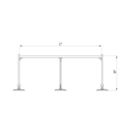 Конструкция опорная для горизонт. прямоугольн. воздуховодов и метал. лотков кабеленесущих систем TEC