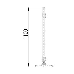 Конструкция опорная для горизонт. прямоугольн. воздуховодов и метал. лотков кабеленесущих систем TEC