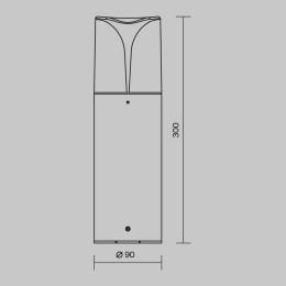 Светильник Piccadilly 1х23Вт E27 IP44 ландшафтный Maytoni O017FL-01B