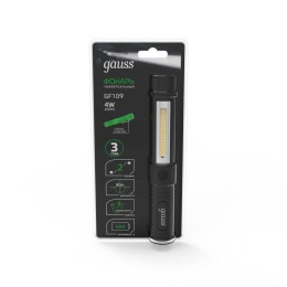Фонарь ручной GFL 4Вт 200лм IP33 элементы питания 3хAAA GAUSS GF109