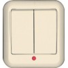 Выключатель 2-кл. ОП Прима 10А IP20 с индикацией сл. кость (опт. упак.) SchE VA5U-213-S