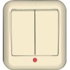 Выключатель 2-кл. ОП Прима 10А IP20 с индикацией сл. кость (опт. упак.) SchE VA5U-213-S