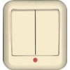 Выключатель 2-кл. ОП Прима 10А IP20 с индикацией сл. кость (опт. упак.) SchE VA5U-213-S