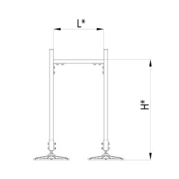 Конструкция опорная для горизонт. прямоугольн. воздуховодов и метал. лотков кабеленесущих систем TEC