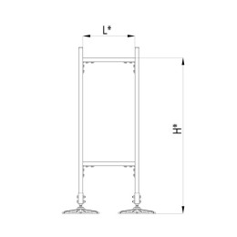 Конструкция опорная для горизонт. прямоугольн. воздуховодов и метал. лотков кабеленесущих систем TEC