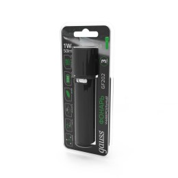 Фонарь ручной аккумуляторный GFL 1Вт 50лм IP3X аккум. Li-ion 1200мА.ч GAUSS GF202