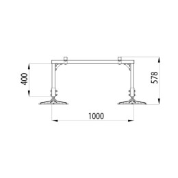 Конструкция опорная для установки оборудования TECHNORAPTOR FOOT 1000х1000 KM-TR-F-SSEI-1000-1000 КМ