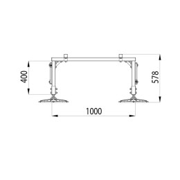Конструкция опорная для установки оборудования TECHNORAPTOR FOOT 1000х1500 KM-TR-F-SSEI-1000-1500 КМ