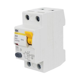 Выключатель дифференциального тока (УЗО) 2п 80А 30мА тип AC ВД1-63 KARAT IEK MDV10-2-080-030