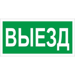 Пиктограмма ПЭУ 017 "Выезд" 260х117 бел. oracal URAN STANDARD СТ 2502005010