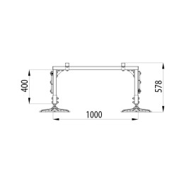 Конструкция опорная для установки оборудования TECHNORAPTOR FOOT 1000х2500 KM-TR-F-SSEI-1000-2500 КМ