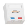 Розетка 2 порта кат.6 (класс E) 250МГц RJ45/8P8C FT-TOOL/110/KRONE T568A/B неэкран. со шторками бел.