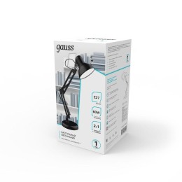 Светильник GTL 60Вт E27 струбцина и основание черн. GAUSS GT0022