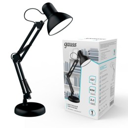 Светильник GTL 60Вт E27 струбцина и основание черн. GAUSS GT0022