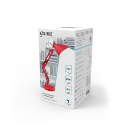 Светильник GTL 60Вт E27 струбцина и основание красн. GAUSS GT0034