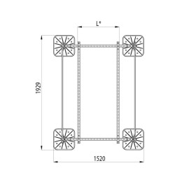 Конструкция опорная для установки оборудования TECHNORAPTOR FOOT 1200х1700 KM-TR-F-SSEI-1200-1700 КМ
