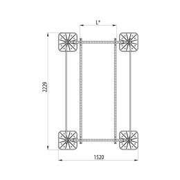 Конструкция опорная для установки оборудования TECHNORAPTOR FOOT 1200х2000 тип 1 KM-TR-F-SSEI-1200-2