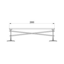 Конструкция опорная для установки оборудования TECHNORAPTOR FOOT 1200х2000 тип 2 KM-TR-F-SSEI-1200-2