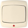 Выключатель 1-кл. СП Рондо 10А IP20 с индикацией сл. кость SchE VS1U-125-SI