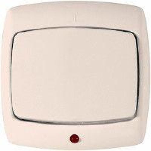 Выключатель 1-кл. СП Рондо 10А IP20 с индикацией сл. кость SchE VS1U-125-SI