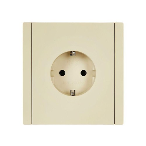 Розетка СП FORTE&PIANO FP416 16А с заземл. без защ. шторок винт. крепл. ваниль IEK FP-R11-16-K10