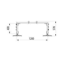 Конструкция опорная для установки оборудования TECHNORAPTOR FOOT 1200х2500 KM-TR-F-SSEI-1200-2500 КМ