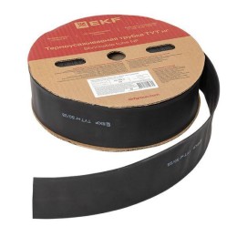 Трубка термоусадочная ТУТ нг 50/25 черн. (уп.50м) EKF tut-50-b