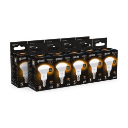 Лампа светодиодная Black 6Вт R50 рефлектор 3000К тепл. бел. E14 500лм GAUSS 106001106