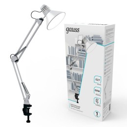 Светильник GTL 60Вт E27 струбцина бел. GAUSS GT0011