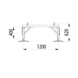 Конструкция опорная для установки оборудования TECHNORAPTOR FOOT 1200х4000 тип 2 KM-TR-F-SSEI-1200-4
