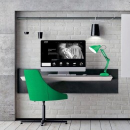 Светильник GTL 60Вт E27 струбцина и основание зел. GAUSS GT0033