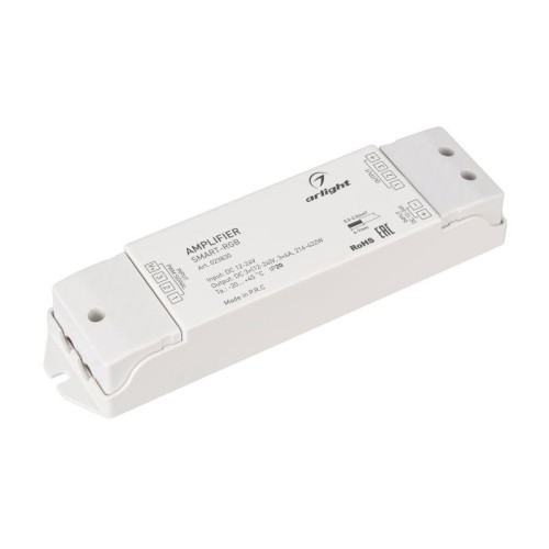 Усилитель SMART-RGB (12-24В 3х6А) (IP20 пластик) Arlight 023830