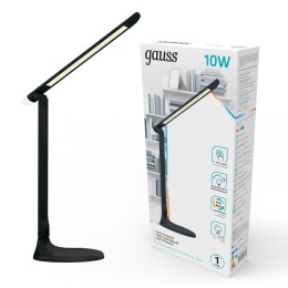 Светильник светодиодный настольный GTL 10Вт 2700-6500К 550лм 5В диммир. + ночник черн. GAUSS GT2042