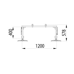Конструкция опорная для установки оборудования TECHNORAPTOR FOOT 1200х5000 тип 2 KM-TR-F-SSEI-1200-5