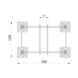 Конструкция опорная для установки оборудования TECHNORAPTOR FOOT 1500х1000 тип 1 KM-TR-F-SSEI-1500-1