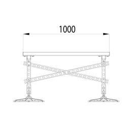 Конструкция опорная для установки оборудования TECHNORAPTOR FOOT 1500х1000 тип 1 KM-TR-F-SSEI-1500-1