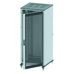 Шкаф напол. 47U 800х1000 передняя дверь-стекло; задняя глухая дверь; крыша укомплектована вводом и з