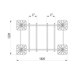Конструкция опорная для установки оборудования TECHNORAPTOR FOOT 1500х1000 тип 2 KM-TR-F-SSEI-1500-1