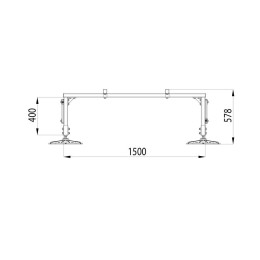 Конструкция опорная для установки оборудования TECHNORAPTOR FOOT 1500х1500 тип 1 KM-TR-F-SSEI-1500-1
