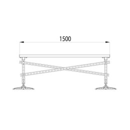 Конструкция опорная для установки оборудования TECHNORAPTOR FOOT 1500х1500 тип 1 KM-TR-F-SSEI-1500-1