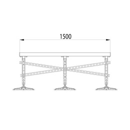 Конструкция опорная для установки оборудования TECHNORAPTOR FOOT 1500х1500 тип 3 KM-TR-F-SSEI-1500-1