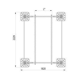 Конструкция опорная для установки оборудования TECHNORAPTOR FOOT 1500х2000 тип 1 KM-TR-F-SSEI-1500-2